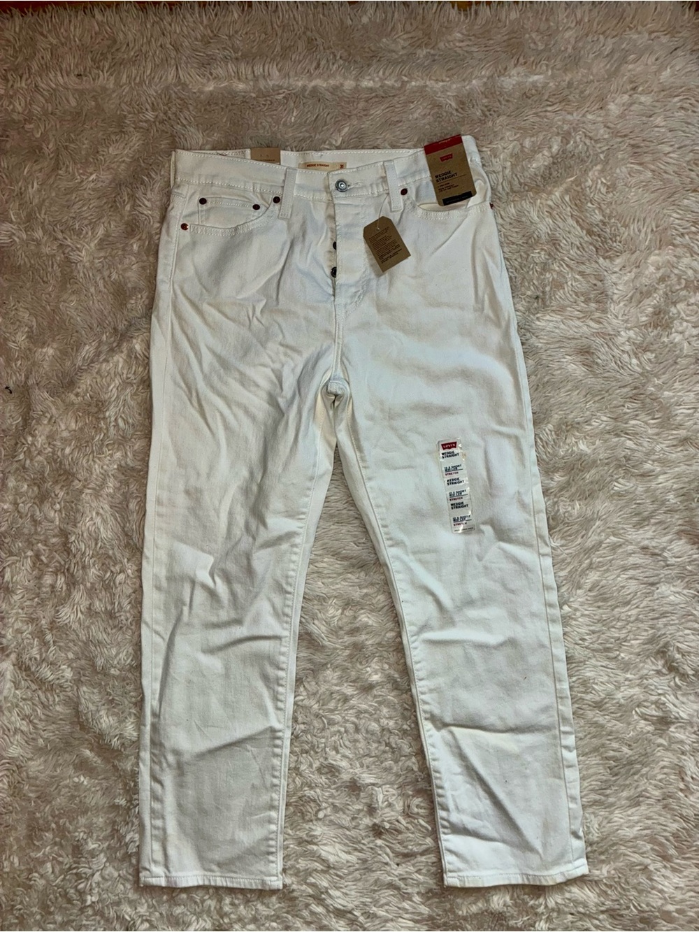 Women’s Levi’s Wedgie Straight White Denim Jeans - Classic Fit